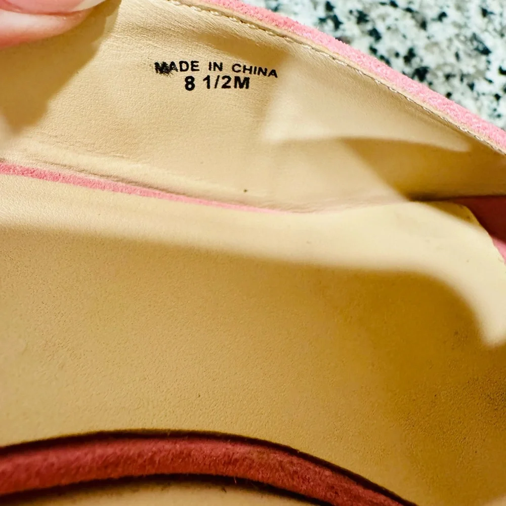 Kate Spade‎ Thea Pink Suede Wedge Shoes